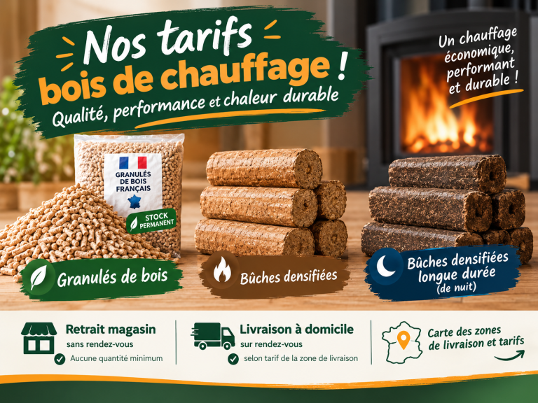 Granulés, bûches densifiées : nos prix sont là !